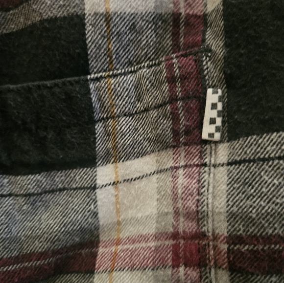 VANS Cotton Flannel Off The Wall Button Down Shirt Women M - Picture 5 of 5